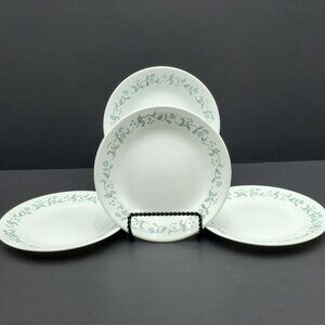 Corelle Country Cottage Dessert Appetizer Bread Plates Lavender Hearts Flowers